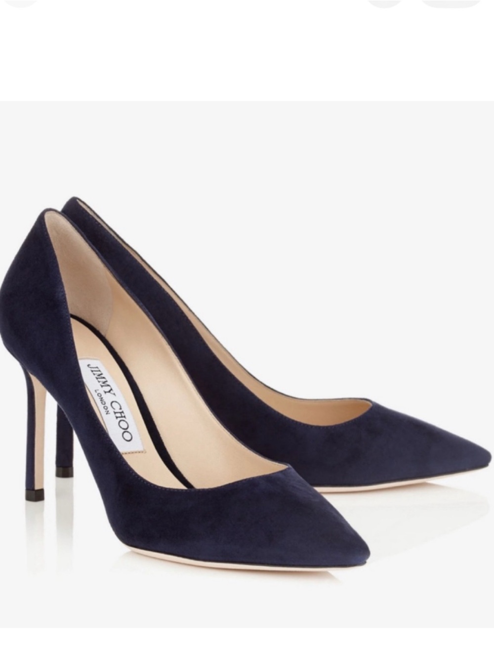 Jimmy Choo Navy Romy 85 Heels
Size 7.5